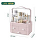 Cosmetics storage box desktop dustproof dressing table large capacity skin care product storage box lipstick storage rack milk tender pink thickened version