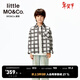 Little MO&Co.little moco children's clothing 25 summer new style for boys and girls pure cotton plaid long-sleeved shirt shirt jacket parent-child clothing multi-color plaid 120 120/60