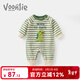 Fanxian baby clothes, spring clothes, newborn boy jumpsuit, full moon, 100 days, super cute, cute dinosaur harem spring and autumn, green 66cm
