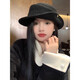 Zhunwu Qianjin top hat women's hat autumn and winter 2026 new woolen fisherman hat felt hat basin hat winter hat Hepburn style elegant French Qianjin style curled black top hat