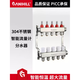 Garnihill water distributor 304 stainless steel water distributor intelligent temperature control floor heating large flow geothermal pipe water collector high flow stainless steel 6-way single water distributor