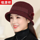 Hengyuanxiang autumn and winter hat women's woolen top hat plus velvet warm basin hat for middle-aged and elderly mothers autumn and winter fisherman hat grandma brown one-size-fits-all adjustment