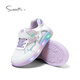 Snafy Flash Shoes Girls' Shoes Bow Children's Casual Shoes Spring Breathable Baby Indoor Shoes White 28