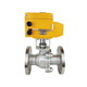 JLQ941F electric flange ball valve high temperature cast steel carbon steel stainless steel cut-off valve O-type switch intelligent cast steel DN15