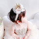 Baby Lace Hair Band Baby Girl Stardress Princess Head Flower Accesorios para el cabello para niños Recién nacidos Fontanelle Accesorios Estrella de la estrella de la corona tridimensional [80% de las personas compran TA]