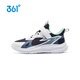 361 361 degree children's shoes, girls' sports shoes, children's shoes, new medium and large children's girls' mesh breathable boys' running shoes, light blue/361 degree white/eternal blue, size 35