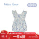 Nido Bear's new summer baby jumpsuit, baby girl's pure cotton crawling suit, cute midsummer daisy 66cm