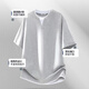 Miniso short-sleeved T-shirt men's pure cotton fake two-piece round neck half-sleeved men's birthday style Hong Kong style T-shirt top Z hemp gray M