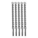Drill bit set five-pit drill bit impact drill bit extended electric hammer drill bit 800-1m-1.5m-2m extended drill five-pit 25*1200