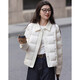 Demana Vanilla 95 Goose Down Winter Wrinkle Lapel Lapel Splicing Slimming Tibetan Down Jacket Women's Premium Feel