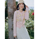 Qiushui Yiren's gentle round neck sweater 2026 spring new simple fashion three-dimensional flower top