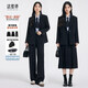 Dajiashi black suit suit for women's professional formal wear women's suit jacket commuting high-end sense small interview professional wear black suit jacket landing promotion L regular shot
