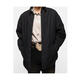 Acne Studios Men's Jacket Warm Windproof Cotton Long Sleeve Spring and Autumn Casual Jacket Simple Black One Size | EU-46