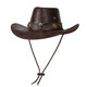 Cowboy hat cow head belt rivet jazz hat men and women spring, summer and autumn outdoor travel visor big brim Tibetan western camel M (56-58cm)