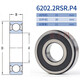 Customized bearing 6201 high speed 6202 6203 6204 6205 6206 ZZ bass RS P 6202RS/P4 plastic cover others