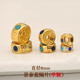 Cloisonné spacer spacer beads brass gold-plated filigree enamel burnt blue handmade toy bracelet bracelet accessories cloisonné spacer diameter 8mm (single)
