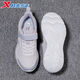 Xtep Children's Girls' Shoes 2026 New Spring Velcro Comfortable Breathable Sports Wear-Resistant Casual Running Shoes Han Jade White/Classic White Dense Mesh Breathable 33
