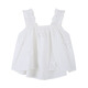 Xiaoyinman children's clothing girls' pure cotton breathable shirt with ribbon bow 26 summer mid-sized children's top halter top white 170
