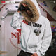 MEDMxEVA NEVER END series character sketch style fur collar zipper hoodie logo embroidered hooded sweatshirt white-Asuka L