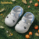 Balabala children's shoes, children's slippers for boys and girls, 2026 new summer three-dimensional cartoon cute pet hole sandals, gray tone 00322 20 (inner length 14, suitable for foot length 13.5-14)