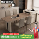 Fanyi open guide table dining table sideboard integrated household retractable slate dining table tea table dual-purpose island table dining island table 2.08-2.65 meters retractable island dining table