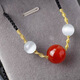 Zhou Dasheng Transport Bead Necklace Red Agate Bracelet Good Lucky Peaceful Couple Bracelet Gift M1421 Gold Line Red Agate Necklace