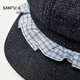 Sanfu (SANFU) Japanese hard brim ruffled octagonal hat sweet temperament literary and artistic clothing accessories hat 853460 blue one size