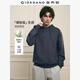 Giordano G+ 2026 Spring Lyocell Embroidered Loose Stand Collar Half Zipper 7A Antibacterial Sweatshirt Men 01026091 91 Atomic Gray (Hooded) M