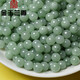 Golden magnolia fragrance Burmese jade beads pea green round beads ice waxy light oil cyan jade loose beads about 6mm 1 piece jade beads