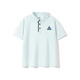 PEAK Children's Dynamic Pique Contrast Color Button Short Sleeve Polo Navy Blue 110