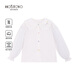 Royal Tong Yuan Girls Love Embroidered Shirt Doll Collar Spring and Autumn Style Long Sleeve Top White 105