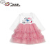 Ultraman Girls Bunny Police Dress Spring 2026 Western Style Baby Sweater Princess Dress Children's Cartoon Mesh Skirt Pink (Single Skirt) 100 cm