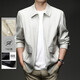 K-Boxing 2026 Spring New High-end Linen Jacket Middle-aged Men Lapel Fashion Casual Jacket Top Off-White M