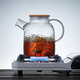 Mesni glass teapot, flower and fruit tea, cold drink, thickened heat-resistant kettle, household tea set, single pot (4-6 people) 1600ml
