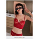 Victoria's Secret Victoria's Secret Underwear Women's Red Sexy Side Breast Retracting Lace Bra Set Ben Ming Nian Red Set 70A 32 Push Up Side Breasts Reducing