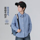 YOUYOUTONGHUA Spring and Autumn Children's Shirt Striped Long-Sleeved Cotton 2026 Boys' Shirts Casual Western Style Medium Big Children's Tops Trendy Blue Don't be too big. If you are too fat, you can go up one size 150