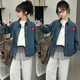 Girls' shirts 2026 new spring and autumn styles, fashionable, middle-aged and older children's Korean style Internet celebrity spring thin jackets denim shirt 120 cm
