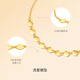 Saturday Fortune (ZLF) yellow 18K gold bracelet for women with sporadic twinkling geometric meteors as a holiday gift for girlfriend, sold out, adjustable 16+3cm