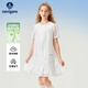 Navigare children's skirt summer new style girls dress simple fashion comfortable fresh summer white 165