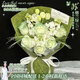 Huawang Flowers Scottish Green Rose Birthday Gift Bouquet for Girlfriend and Wife Same-day Delivery in the City I Really Love You 6 Scottish Green Roses (Spray Dyeing) | MTE80