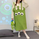 
Cotton companionship long-sleeved nightgown for women in spring and autumn cotton sweet cute duck pajamas 2024 new large-size pregnant women's home clothes 16863 M