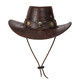 Cowboy hat cow head belt rivet jazz hat men and women spring, summer and autumn outdoor travel visor big brim Tibetan western camel M (56-58cm)