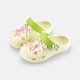Balabala children's shoes, children's slippers, girls' 2026 new summer removable sweet bow clogs, green tone 00444 28 (inner length 18, suitable for feet size 27-28)