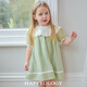 Happyology British girls short-sleeved dress embroidered collar summer skirt British children's princess dress