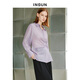INSUN 2026 spring double-wear access control design waist slimming long-sleeved shirt lavender purple S