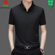 MONTAGUT short-sleeved shirt men's summer new high-end business men's casual iron-free shirt black BY562 XL 180/96A recommended 150-165 Jin Jin equals 0.5 kg