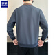 ROMON high-end heavyweight sweatshirt for men spring 2026 new trendy simple versatile long-sleeved polo shirt loose lapel T-shirt gray W022 sweatshirt M (approximately -120Jin Jin is equal to 0.5kg can be worn)