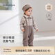 Babylove Anxinrou baby jumpsuit spring and autumn pure cotton long-sleeved fake two-piece western style gentleman style harem clothes crawling suit