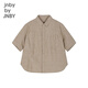 Jnby by JNBY new Jiangnan Buyi children's short-sleeved shirt oversizeH-shaped shirt 26 spring boys 1Q3210370 250/khaki 100 cm