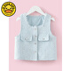 G.duck girls' small fragrant style vest dress suit 2026 spring and autumn new princess dress light blue three-piece set 120 cm